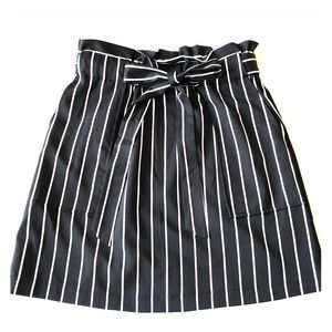 Black and white pin striped skirt